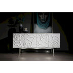 Buffet moderne Modrest Gwen blanc très brillant