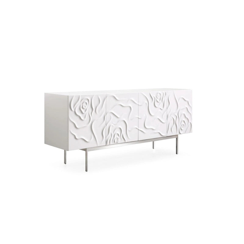 Buffet moderne Modrest Gwen blanc très brillant