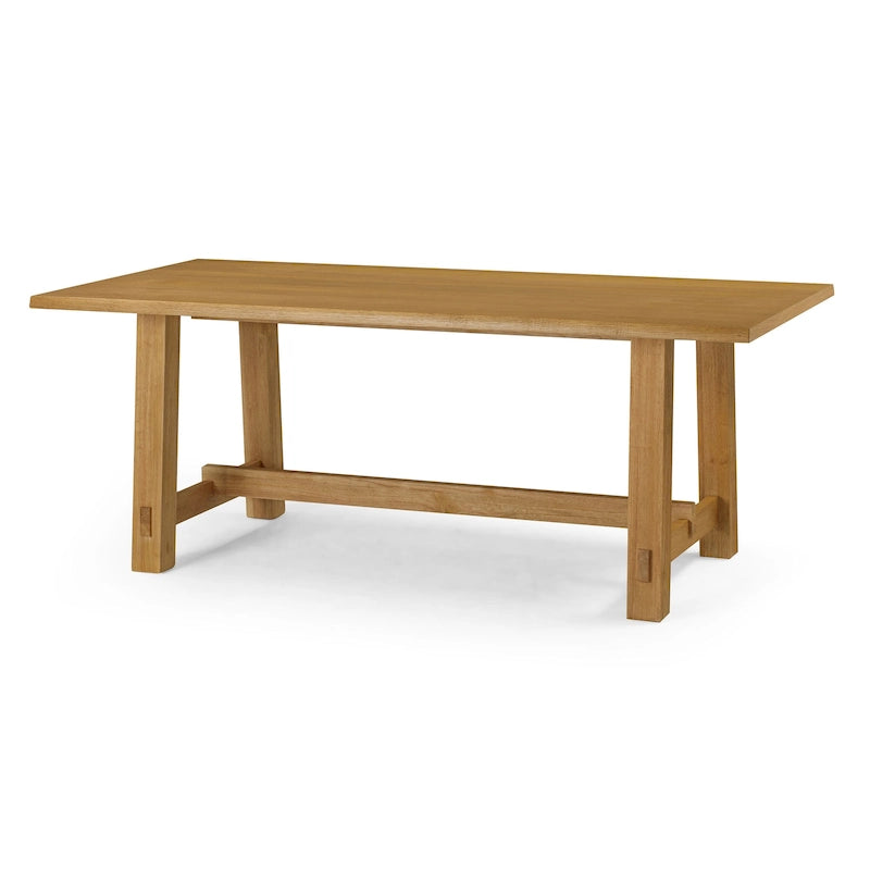 Table à manger rectangulaire en bois massif – Noir vieilli, fabriquée à la main, 199,9 cm × 100,1 cm