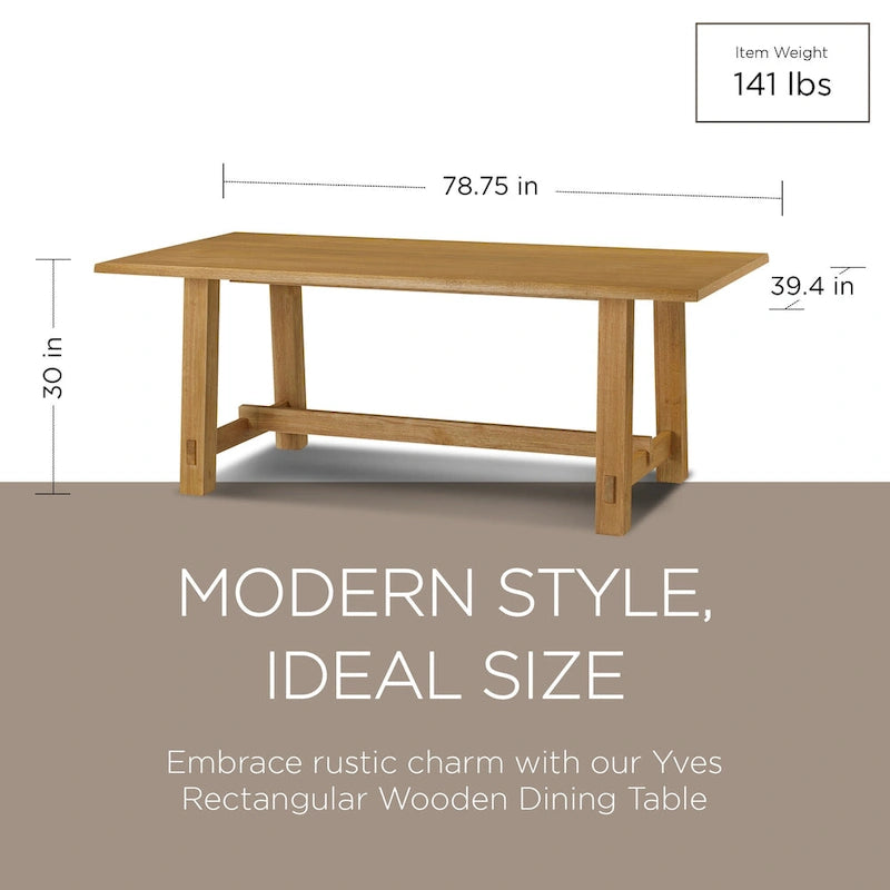Table à manger rectangulaire en bois massif – Noir vieilli, fabriquée à la main, 199,9 cm × 100,1 cm