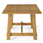 Table à manger rectangulaire en bois massif – Noir vieilli, fabriquée à la main, 199,9 cm × 100,1 cm