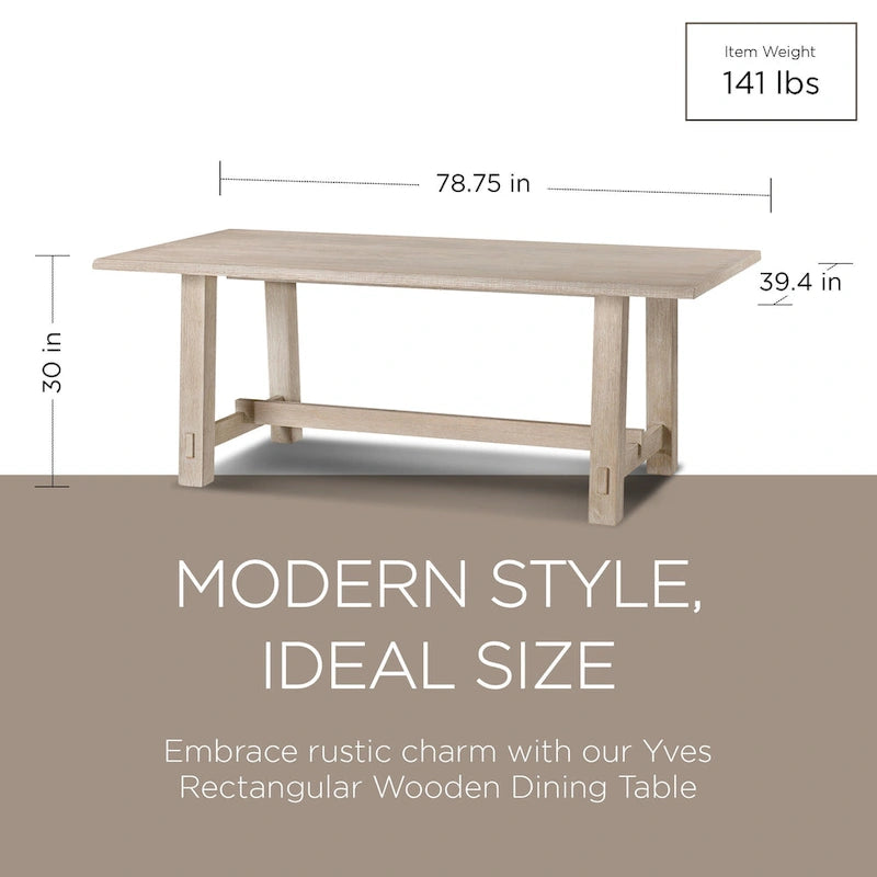 Table à manger rectangulaire en bois massif – Noir vieilli, fabriquée à la main, 199,9 cm × 100,1 cm