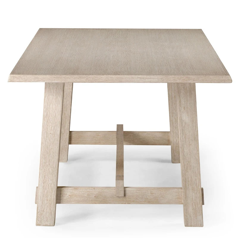 Table à manger rectangulaire en bois massif – Noir vieilli, fabriquée à la main, 199,9 cm × 100,1 cm