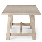 Table à manger rectangulaire en bois massif – Noir vieilli, fabriquée à la main, 199,9 cm × 100,1 cm