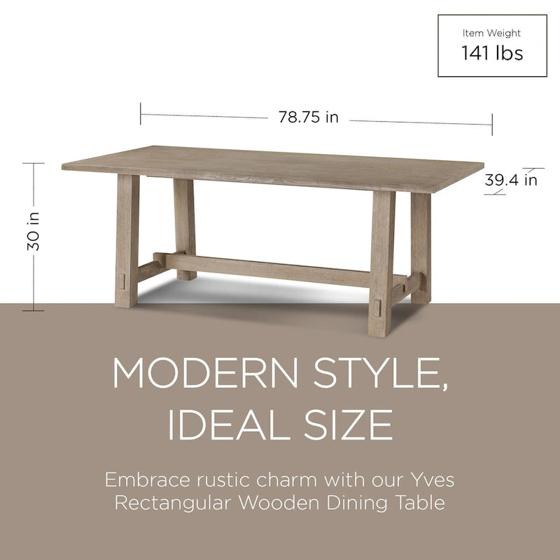 Table à manger rectangulaire en bois massif – Noir vieilli, fabriquée à la main, 199,9 cm × 100,1 cm