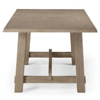Table à manger rectangulaire en bois massif – Noir vieilli, fabriquée à la main, 199,9 cm × 100,1 cm
