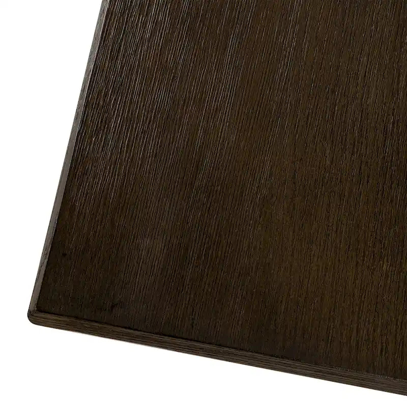 Table à manger rectangulaire en bois massif – Noir vieilli, fabriquée à la main, 199,9 cm × 100,1 cm
