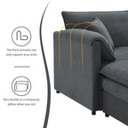 Canapé modulable 134*66 en chenille