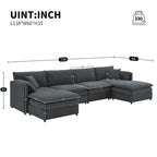 Canapé modulable 134*66 en chenille