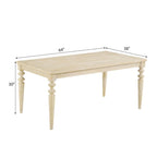 Ensemble de salle à manger 7 pièces, table à manger à pieds tournés avec 6 chaises capitonnées