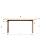 Table Console Atrani 78" – Finition Naturelle Vieillie, Entrée et Salon
