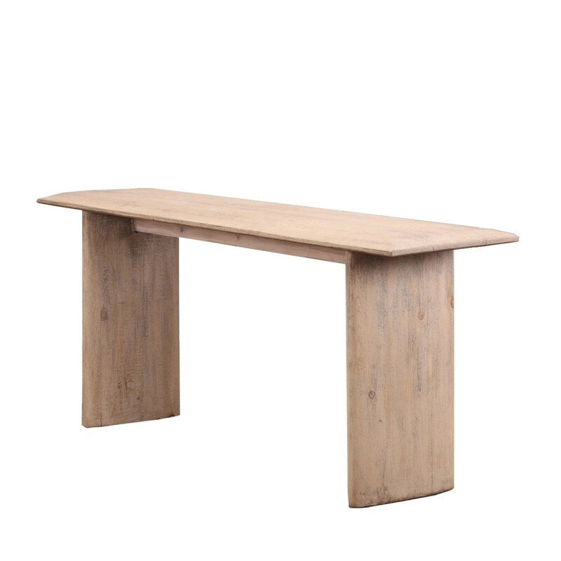 Table Console Atrani 78" – Finition Naturelle Vieillie, Entrée et Salon
